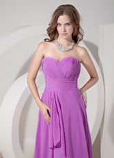 Sweetheart Lilac Chiffon Prom Girl Prom Dress UK