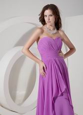 Sweetheart Lilac Chiffon Prom Girl Prom Dress UK