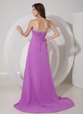 Sweetheart Lilac Chiffon Prom Girl Prom Dress UK