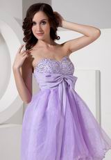 Lilac Girl Sweet Sixteen Dress With Bowknot Design