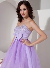 Lilac Girl Sweet Sixteen Dress With Bowknot Design