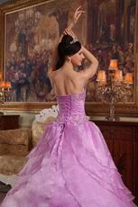 Lilac Quinceanera Dress to 16th Girl With Handmade Flower