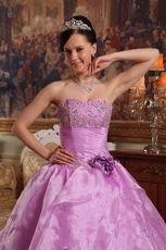 Lilac Quinceanera Dress to 16th Girl With Handmade Flower