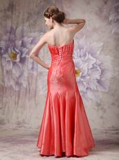 Sweetheart Mermaid Coral Pink Prom Dress UK