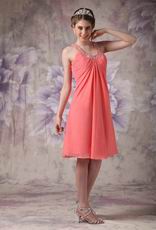 Scoop Neckline Designer Watermelon Homecoming Dress