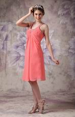 Scoop Neckline Designer Watermelon Homecoming Dress