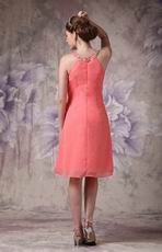 Scoop Neckline Designer Watermelon Homecoming Dress