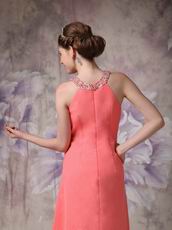 Scoop Neckline Designer Watermelon Homecoming Dress