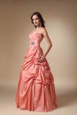 Pink Strapless Floor-length Woman In Prom Dress 2014