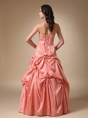 Pink Strapless Floor-length Woman In Prom Dress 2014