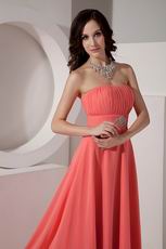 Watermelon Corset Back Bridesmaid Dress For Wedding Party