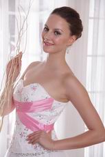 Sweetheart Beaded Bodice White Tulle Winter Prom Dress