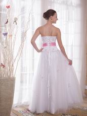 Sweetheart Beaded Bodice White Tulle Winter Prom Dress