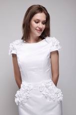 Cap Sleeves White Knee Length Dresses For Homecoming