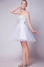 Discount Sweetheart White Sweet 16 Dresses Knee Length