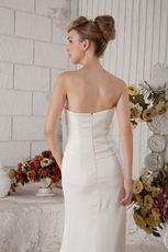 Strapless Column Silhouette White Chiffon Prom Dress Suppliers