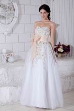 Sweetheart Embroidery Formal Evening Dress With Bowknot