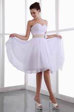 White Chiffon Dress With Belt Sweet 16 Dress Under 100 Dollars