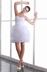 Sweet Heart White Organza Short Graduation Dress