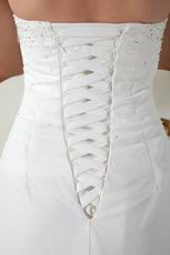 Custom Made Strapless Corset Back Ivory Chiffon Prom Dress