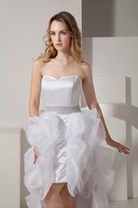 Ruffles Asymmetrical High Low Layers Skirt Sweet 16 Dress