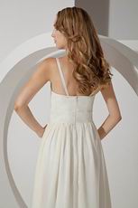 Best Seller Spaghetti Staps Ivory Chiffon Prom Dress For Women