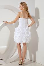 Beaded White Taffeta Dresses For Graduation Ceremony