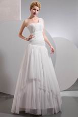 One Shoulder Corset Ivory Puffy Prom Ball Gown Top Designer