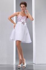 Stylish Bowknot Design Mini Sweet 16 Dress With Ruby