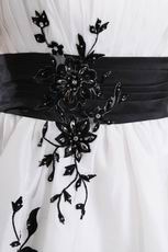 Strapless Lovely Homecoming Dresses With Black Applique