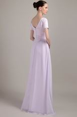 V-neck Short Sleeves Chiffon Mother Of The Bride Dress