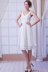 Noble V-Neck Ruched Bodice A-line Knee Length Ivory Zipper Back Homecoming Dress Noble V-Neck Ruched Bodice A-line Homecoming Dress