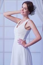 Noble V-Neck Ruched Bodice A-line Knee Length Ivory Zipper Back Homecoming Dress Noble V-Neck Ruched Bodice A-line Homecoming Dress