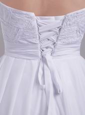 White Chiffon Sweetheart Long La Homecoming Dress