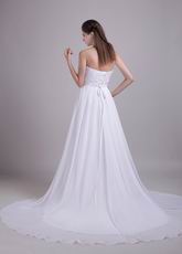 White Chiffon Sweetheart Long La Homecoming Dress