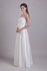 Floor Length White Very Formal Dresses With Bowknot Decorate