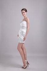 Sweetheart White Sweet 16 Dress With Sequin Emberllish