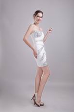 Sweetheart White Sweet 16 Dress With Sequin Emberllish