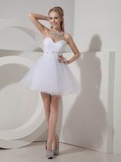 Sweetheart Knee Length Sweet 16 Gown Made By White Organza