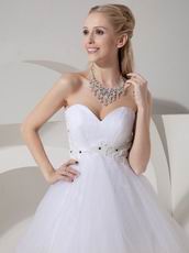Sweetheart Knee Length Sweet 16 Gown Made By White Organza