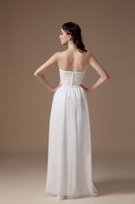 Delicate Strapless Empire Waist White Svelte Sing and Dancing Party Dress