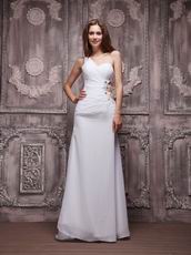 White One Shoulder Skirt 2014 Designer Dress For Club Party