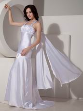 Halter Top Watteau Flaring Silver Top Sell Prom Party Dress