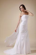 Sweetheart White Chiffon Quality Petite Prom Dresses For Celebrity