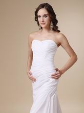 Sweetheart White Chiffon Quality Petite Prom Dresses For Celebrity