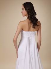 Sweetheart White Chiffon Quality Petite Prom Dresses For Celebrity