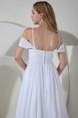 Discount Spaghetti Straps White Long Skirt Prom Dress