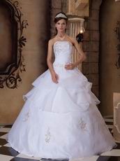 Layers White Organza Skirt Dama Dress For Quinceanera