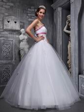 Elegant Strapless White Quinceanera Dress For Discount