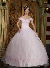 Off Shoulder Light Pink Quinceanera Dress Like A Princess